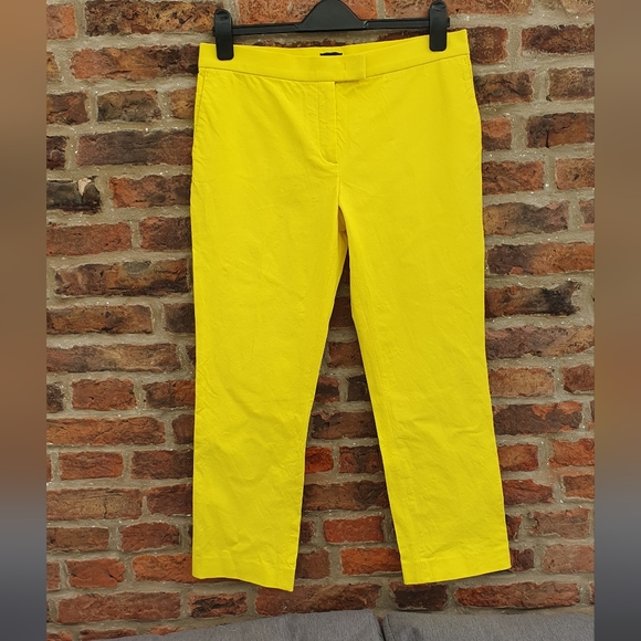 Joseph Pants - JOSEPH Gabardine Stretch Queen Cropped Trousers Yellow uk12